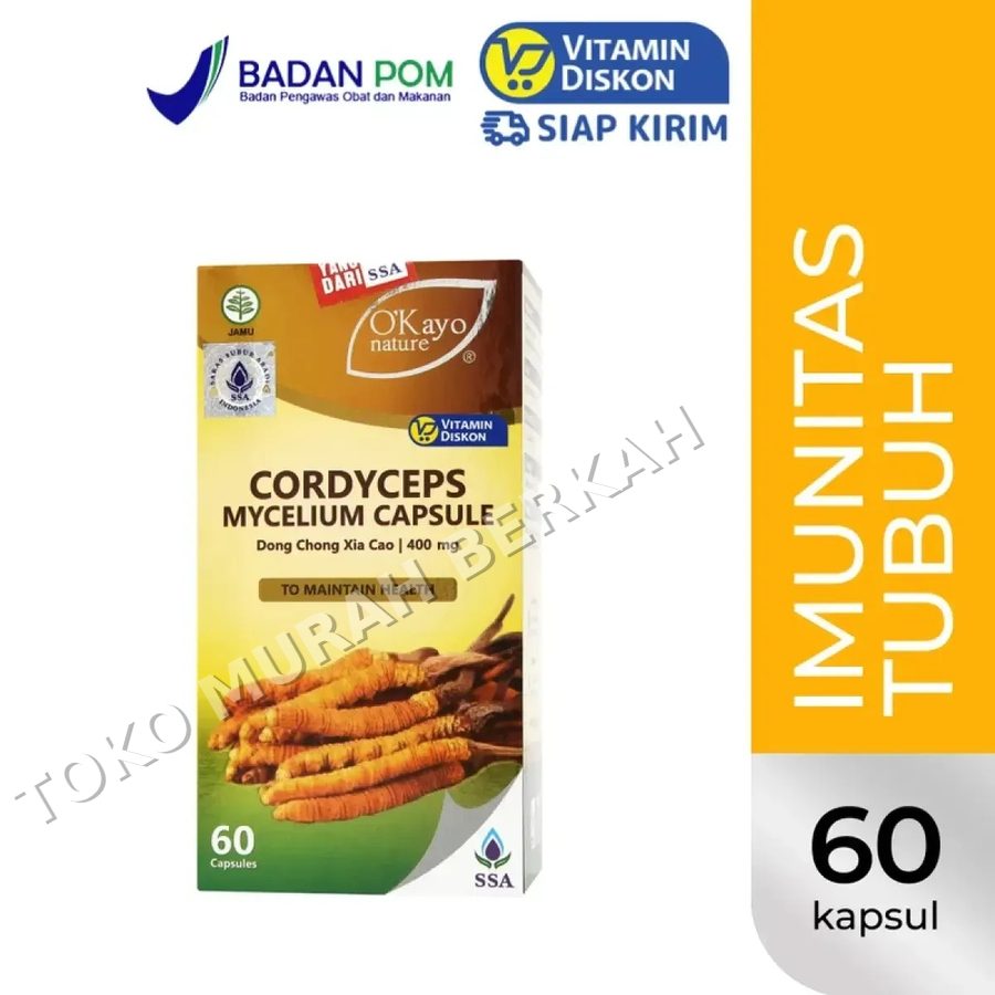 O'KAYO CORDYCEPS MYCELIUM CAPSULE
60's DONG CHONG XIA CAO 400mg